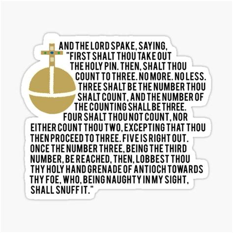 Holy Hand Grenade Sticker For Sale By Torikaer Redbubble