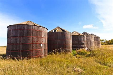 Wooden Grain Storage Bins — Stock Photo © sprokop #5867843