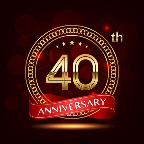 Premium Vector 40th Anniversary Logo Design