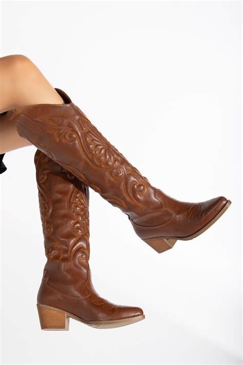 DENORA Krem Bej Vizon Nude Mat Süet Nakışlı Western Kovboy Cowgirl Çizme Fiyatı Yorumları