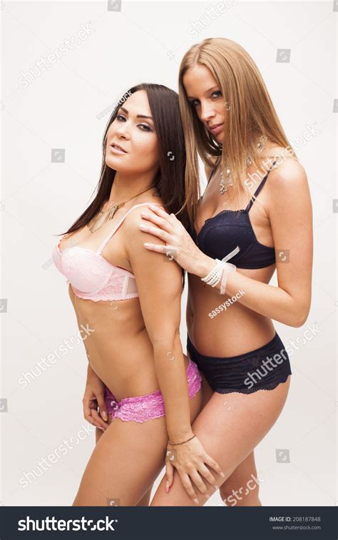 Two Sexy Lingerie Woman Hugging On Stock Photo Shutterstock