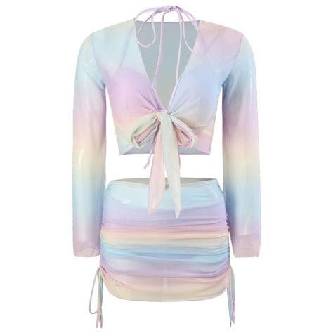 Rumida Womens Pieces Swimsuit Halter Bikini Swimsuit With Cover Up Bikini Bathing Suit For