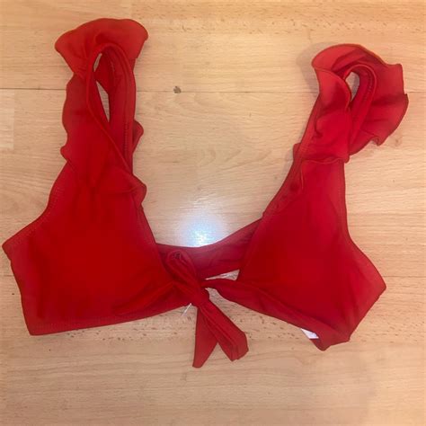 Missguided Red Bikini Top Never Been Worn Brand Depop