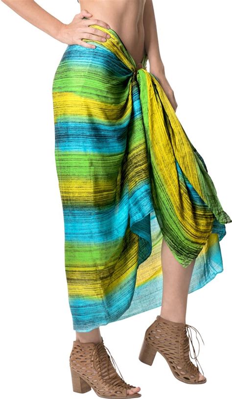 La Leela Women Beach Sarong Bikini Wrap Long Coverups Swimsuit Swim Pareo Skirt Beachwear