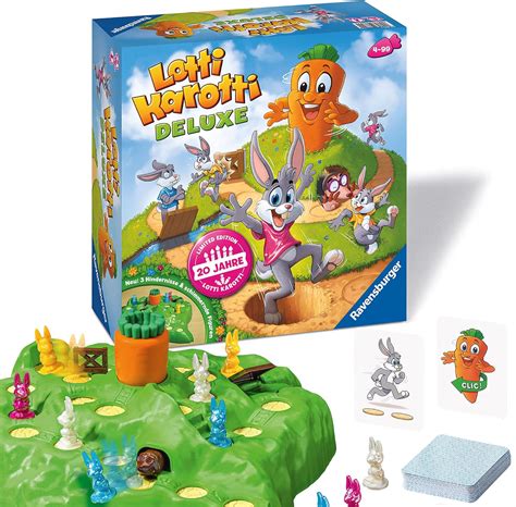 Ravensburger Kinderspiele 20811 - Lotti Karotti Deluxe - Wettlaufspiel ...
