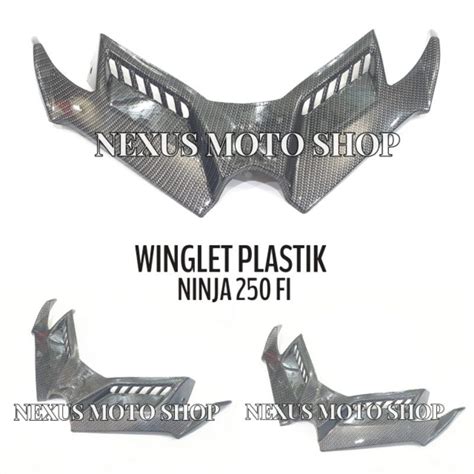 Jual Winglet Ninja 250fi Winglet Plastik Karbon Ninja 250 Fi Injeksi