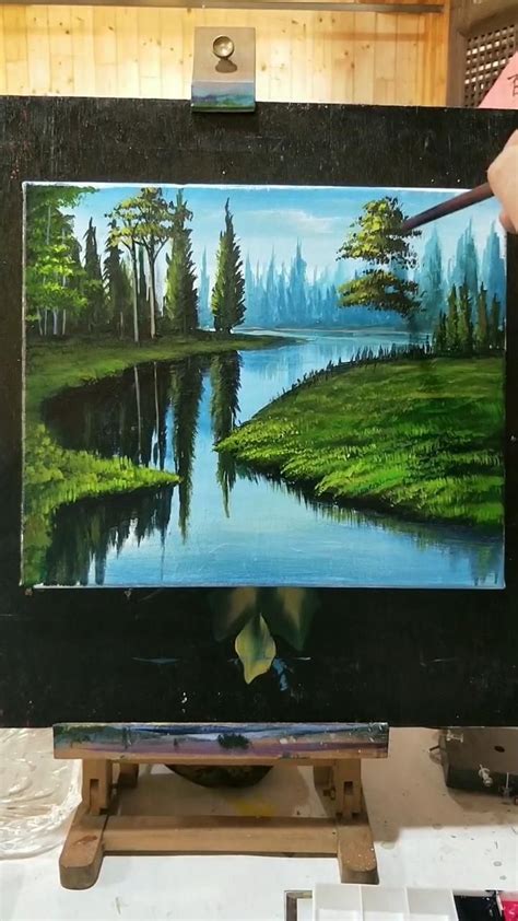 How To Draw Natural Scenery With Artbeek Acrylic Landscape Painting