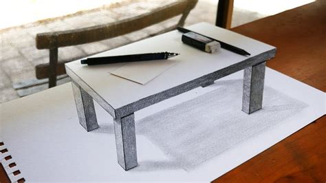 3d Table Drawing at PaintingValley.com | Explore collection of 3d Table Drawing