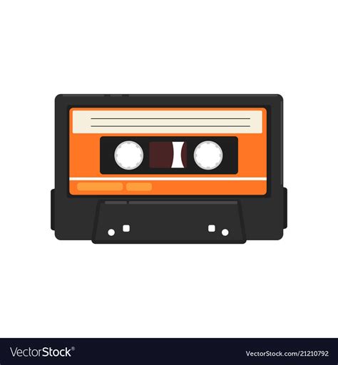 Retro Audio Music Cassette Tape Royalty Free Vector Image