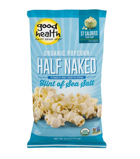 Good Health Organic Hint Of Sea Salt Half Naked Popcorn 3 5 Oz Bags