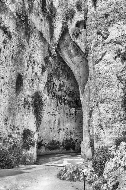 Premium Photo Entrance Of The Cave Named Ear Of Dionysius One Of The