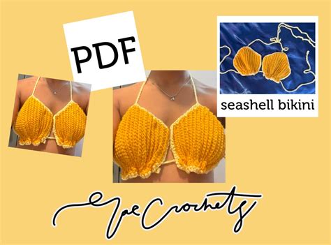 Seashell Bikini Top Crochet Pattern Etsy