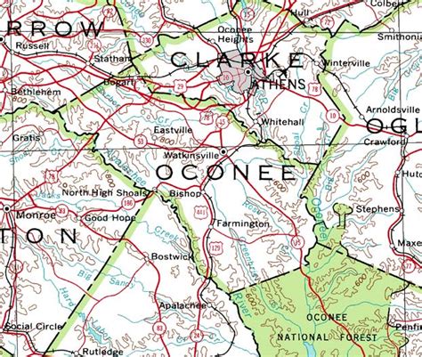 Oconee County Ga Map - Cities And Towns Map