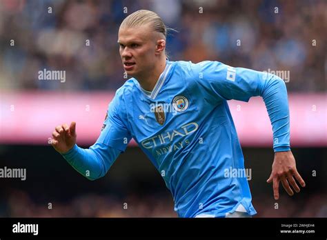 Erling Haaland Of Manchester City In Action During The Premier League