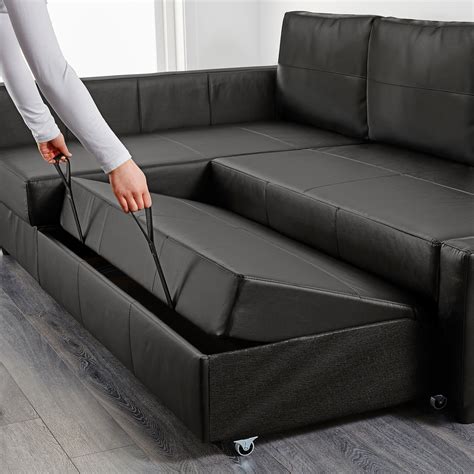 FRIHETEN corner sofa-bed with storage, Bomstad black | IKEA Indonesia