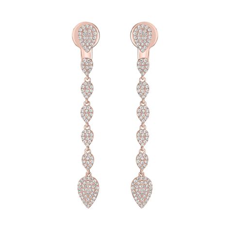 Pear Shaped Rose Cut Diamond Drop Earrings At 1stdibs