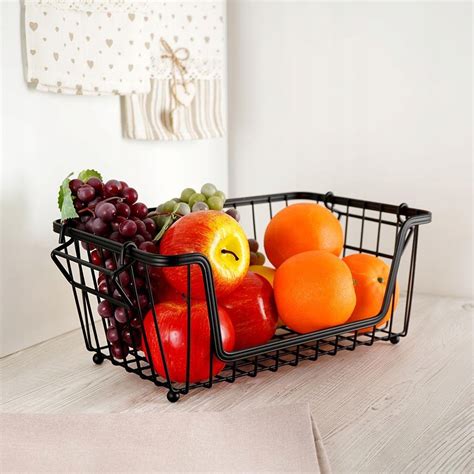 Купить Корзина для фруктов и овощей, металлическая корзина LOFT черная ...