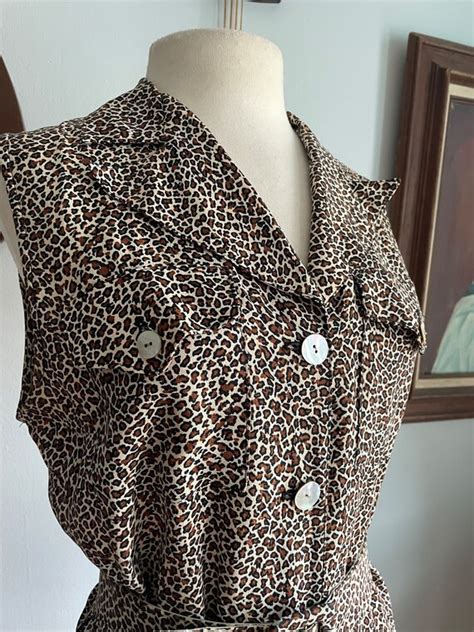 S Leopard Print Shirtwaist Dress With Matching Be Gem