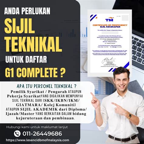 Daftar Lesen Kontraktor Cidb Mof Perlukan Sijil Teknikal Untuk Daftar