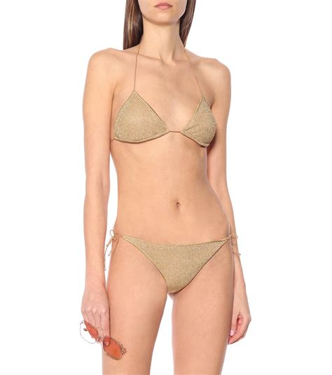 Lumière bikini in gold Oseree Mytheresa