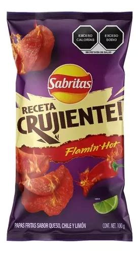 Pzas Papas Sabritas Receta Crujiente Flamin Hot G Mercadolibre