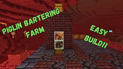 Piglin Bartering Farm Minecraft Tutorial Bedrock 1 20 2 YouTube