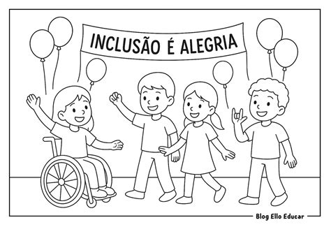 Desenhos Sobre Inclusão Para Imprimir - Desenhos sobre inclusão para colorir: livro grátis para celebrar o ...