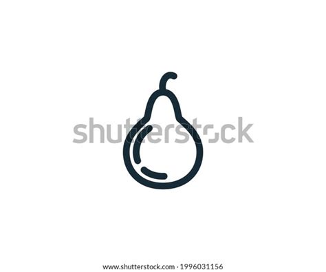 Pear Fruit Icon Design Template Elements Stock Vector Royalty Free