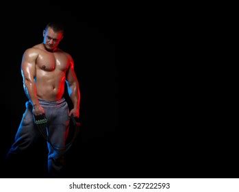 Male Bodybuilder Athlete Naked Torso Doing Stock Photo Shutterstock