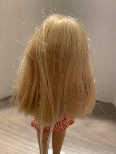 Vintage Barbie Skipper Doll Thick Blonde Hair With Original Bathing Suit