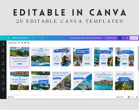 travel agency marketing template  travel agency social media