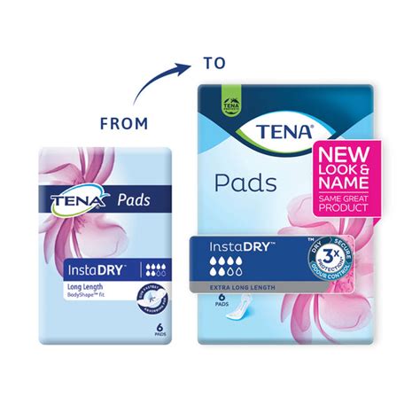 High Absorbency Extra Long Incontinence Pads Instadry™ Tena Nz