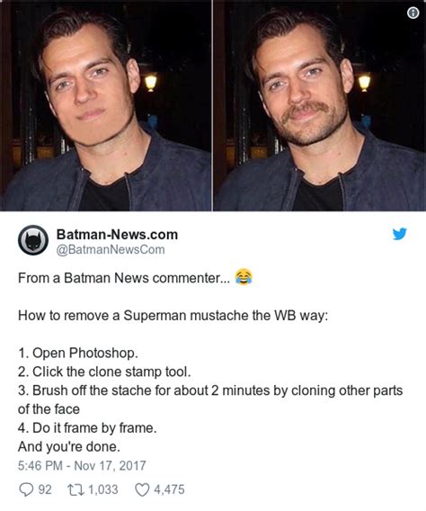 Henry Cavill’s moustache was digitally removed from Justice League and ...