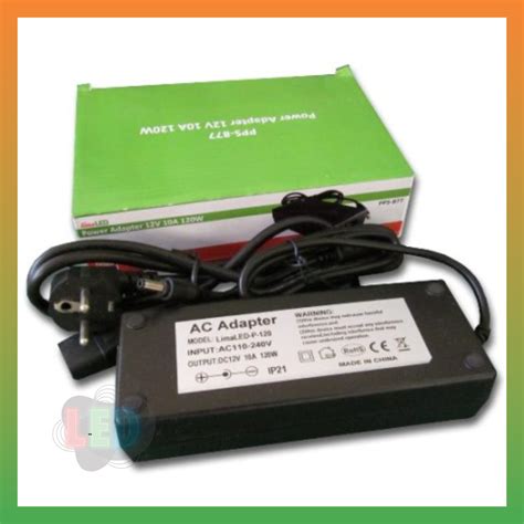 Захранващ блок - 120W 10A 12V - PVC корпус - LED магазин електроматериали