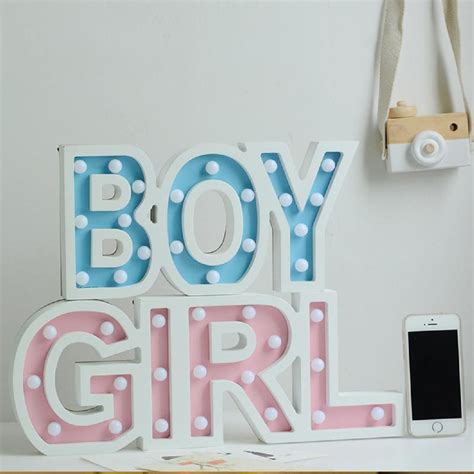 Creative Letter Led Lights 3d Boy Girl Letters Night Lights Home