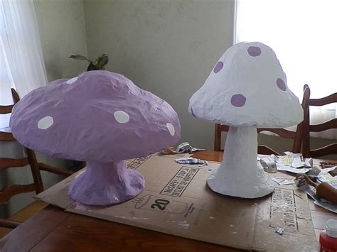 Enchanted Forest Themed Party I Made Giant Paper Mache Mushrooms Out