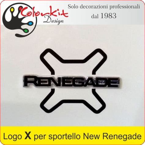 Coppia Adesivi Logo A X Per Scritta Laterale Jeep Renegade