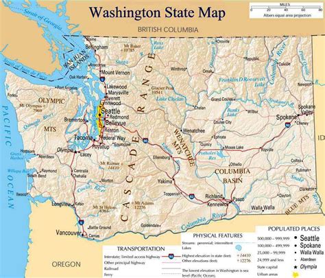 Map Washington Usa Free Printable - London Top Attractions Map