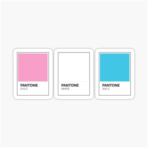 "Pantone Pride - Trans" Sticker for Sale by Alexa Martin | Redbubble