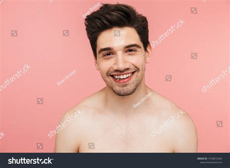 Beauty Portrait Handsome Smiling Shirtless Brunette Stock Photo 1476815264 Shutterstock