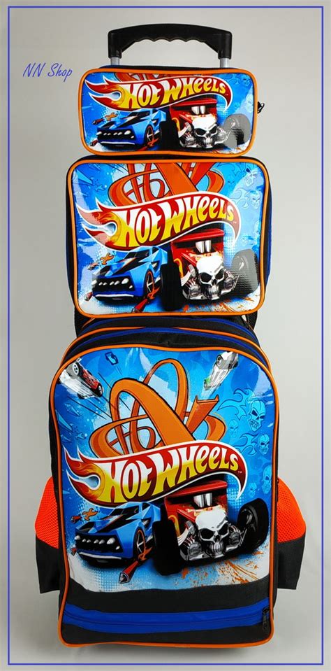 Kit Mochila G Lancheira T Rmica E Estojo Triplo Hot Wheels