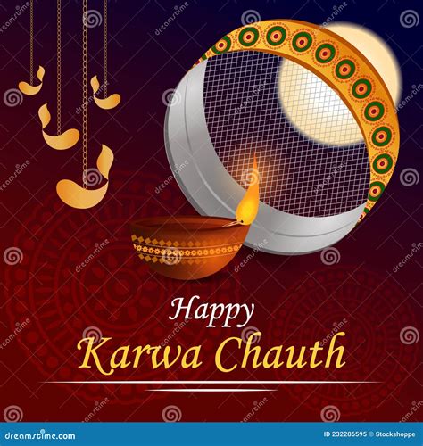 Indian Puja Thali for Karwa Chauth Holiday Festival of India Stock