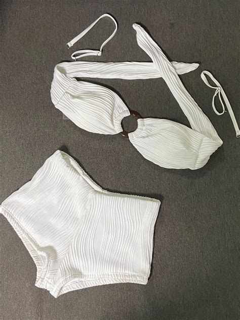 BERLOOK Ripple Bikini Set Women S Fashion Swimwear Bikinis Swimsuits On Carousell