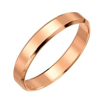 Золотое плоское обручальное кольцо 4 мм (арт. 2004199) - купить в ...