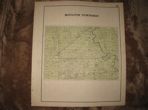 Antique 1898 Moulton Township Auglaize County Ohio Map Detailed Nr Ebay