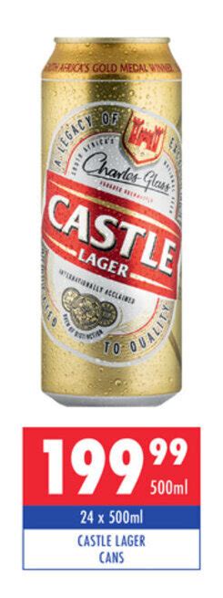 Castle Lager Cans 24 X 500ml Offer At Ultra Liquors