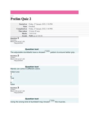 Prelim Quiz 1 To Final Quiz 2 Rhythmic Activities Rhythmic Activities