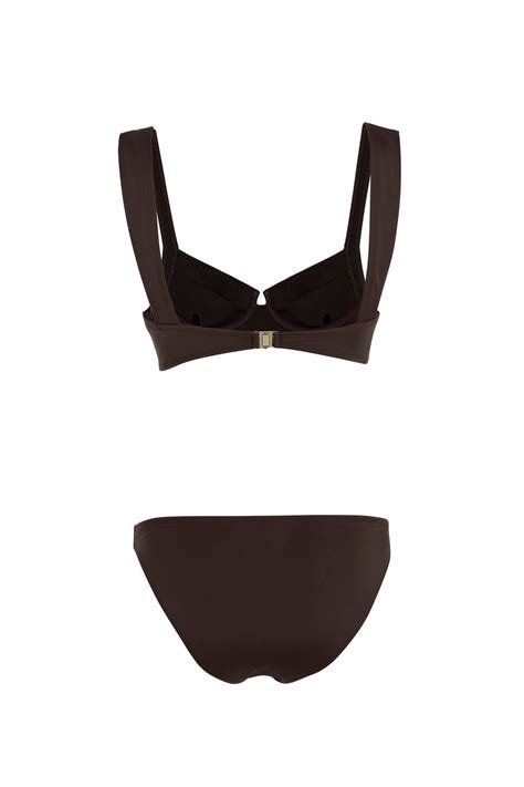 Kahverengi Balkonet Bikini