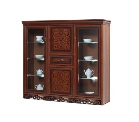 Комод-Бар Хлоя ДСП Орех Караваджо, Основание Цоколь с Подсветкой (Скай ...