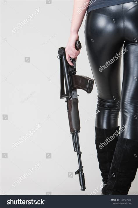 Beautiful Female Sexy Ass Machine Gun Stock Photo 1155127630 Shutterstock